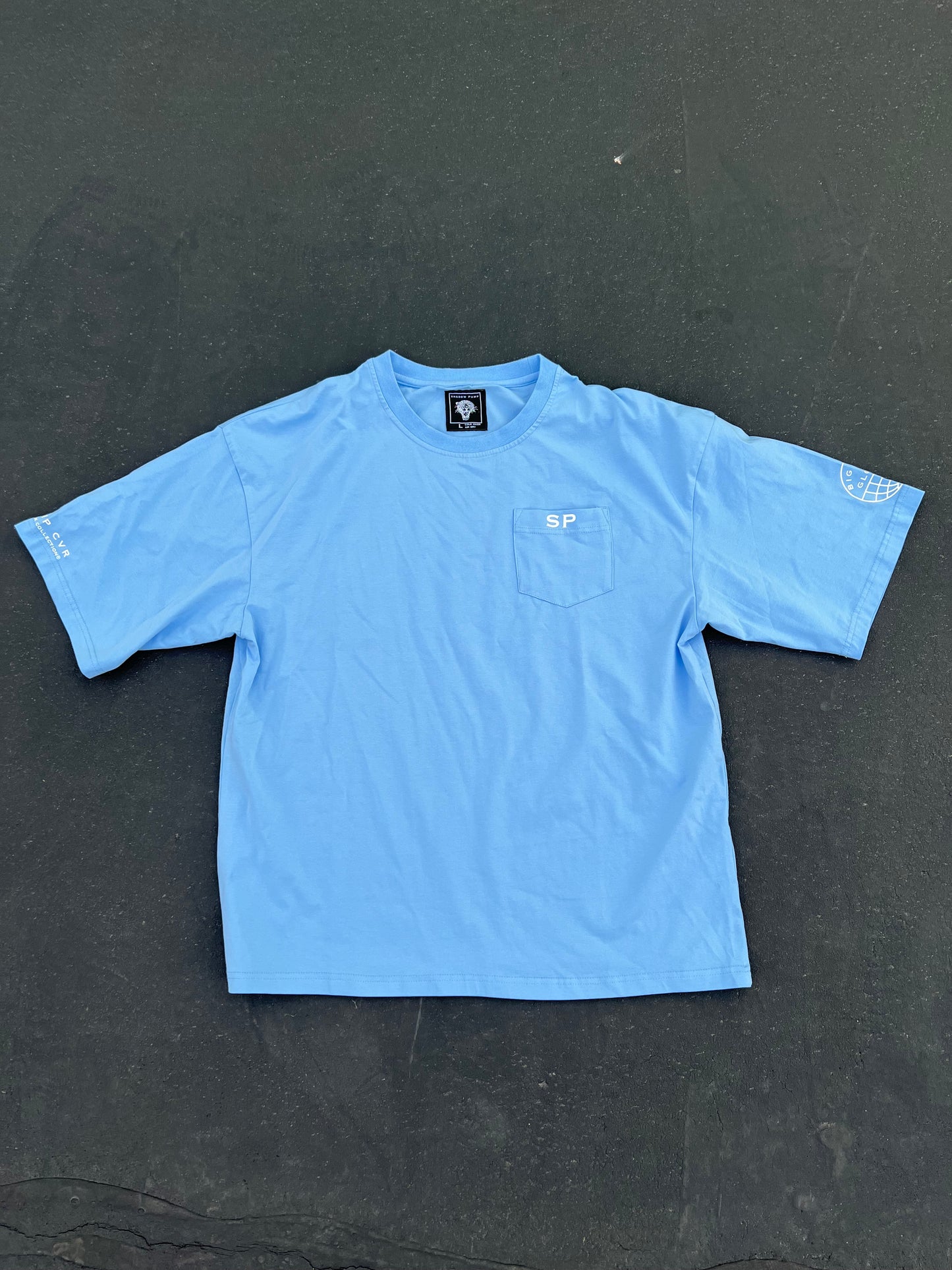 PMP CVR Big Cat Globe Powder Blue Tee